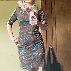 Vintage Madmen 70s dress sz 2 unique groovy sexy mcm